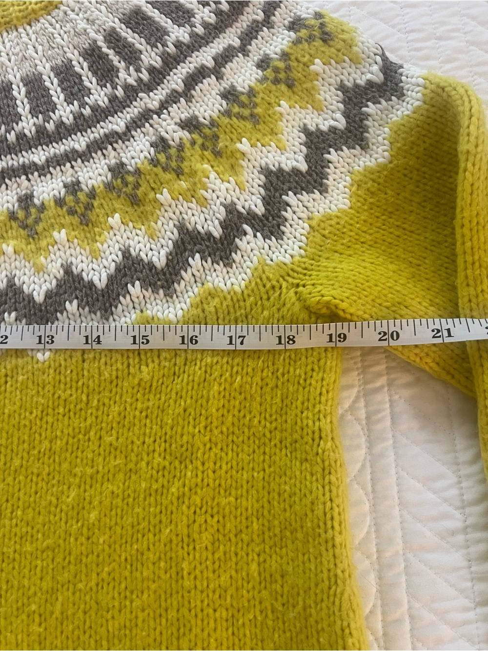 LOFT Chartreuse Fair Isle Turtleneck Sweater - Picture 4 of 10
